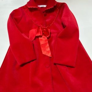 Girls red trench coat jacket overcoat